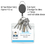 MUKA 50 Pack Retractable Badge Reel with Key Ring and Heavy Duty Horizontal Id Card Holders