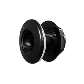 Hydro Air Wall Fitting 10-3320BLK Wall Fitting, Jet, HydroAir Standard Series, Extended, Black w/ Nut, Gasket