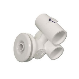 Hydro Air 10-5250 Jet Assembly, HydroAir Slimline, Tee Body, 1"S Water x 1"S Air, 1-1/4"L Wall Fitting, White