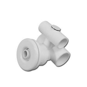 Hydro Air 10-5650 Jet Assembly, HydroAir Slimline, Tee Body, 1"S Water x 1/2"S Air, 1-1/4"L Wall Fitting, White