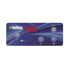 Balboa 10307 Overlay, Spaside, Balboa VL404, Duplex Digital, 4-Button, Temp, Jets-Light, Blower