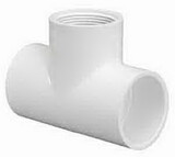 Lasco Fitting 402-015 Tee, 1-1/2 Slip x 1-1/2 Fpt x 1-1/2 Slip