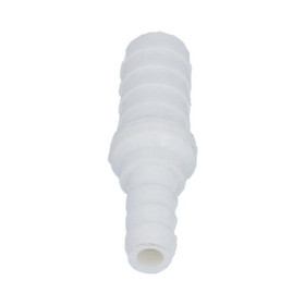 Waterway 425-4020 Fitting, PVC, Ribbed Barb Reducer Coupling, 3/8"RB x 1/4"RB, White
