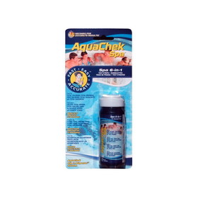 AquaChek 552244 Water Testing, Test Strips, Aquacheck, Test Strips, Free Chlorine, Bromine, pH, Alk, Total Hardness & Total Chlorine, 6-In-1, 50 Per Bottle