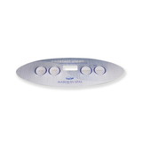 Marquis Spa 650-0648 Overlay, Spa Side, Marquis (Balboa), Oval, 4-Button, Jets-Temp-Settings-Light,