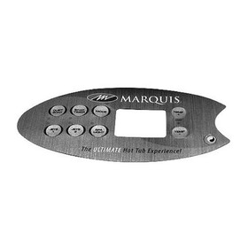 Marquis Spa 650-0683 Overlay, Spaside, Marquis, MQ554, Oval, 8-Button, Quiet Soak-Soak Timer-Mode-Temp Up, Jets1-Jets2-Light-Temp Down
