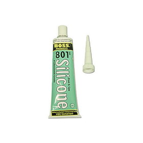 Boss 803 Plumbing Supply, Neutral Cure Silicone Adhesive, Clear, 3oz Squeeze Tube