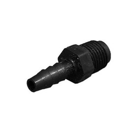 Generic P4MCB-4 Fitting, PVC, Threaded Barb Adapter, 1/4"RB x 1/4"MPT