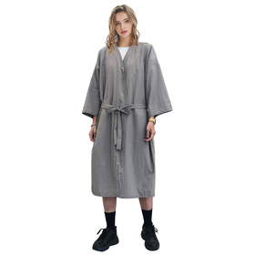 TOPTIE Spa Robe Beauty Salon Smock for Women Kimono Client Uniform Polyester Premium Quality