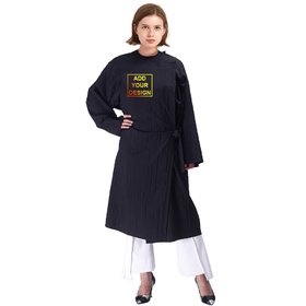 TOPTIE Custom Designed Your Logo Beauty Salon Robes Client Gown Protection Unisex, Adjustable Front Closure and Waterproof