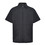 TOPTIE Barber Jacket Short-Sleeves Machine Washable Men's Coat Black Work Shirt