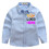 TOPTIE Custom Boys Long Sleeve Classic Dress Shirt Button-Down Shirt Uniform -- Heat Transfer Logo