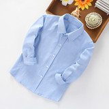 TOPTIE Boys Long Sleeve Classic Dress Shirt Button-Down Shirt Uniform