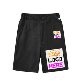 Personalized Toddler School Shorts Boys Uniform Pull On Shorts