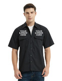 Personalized Short Sleeve Work Shirt Customized Work Clothes -- Embroidered above Two Pockets