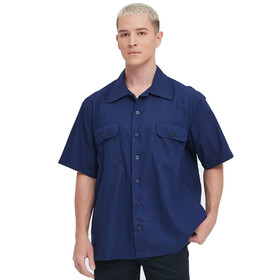TOPTIE Men's Short-Sleeve Work Shirt Industrial Poplin Work Shirt, Workwear Men's Uniform