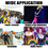 TOPTIE Rainbow Fan for Men/Women, Pride Fan Colorful Hand Held Fan, Foldable Fans Decoration for Rave Party, Dance Supplies, Performance
