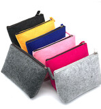 Muka Felt Zipper Bag for Electronic Accessories, Portable Makeup Bag / Pencil Bag, Multiple Purpose Organizer Pouch