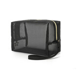 Muka Mesh Makeup Bags with Wristlet, Hanging Bathroom Mesh Bag, Shower Caddy Portable Toiletry Bag