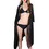 TopTie Swimwear Sarong, Black Cover-up Beach Bikini Wrap, Summer Bathing Suit