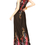 TopTie Red Floral Print Black Maxi Dress, Cocktail Dress, Party Dress
