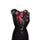 TOPTIE Red Floral Print Maxi Dress, Cocktail Party Sleeveless Dress for Women, Black Bridesmaid Dress
