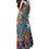 TOPTIE Summer Dress for Women, Flaming Peacock Feather Maxi Dress, Sleeveless Backless Red Long Dress