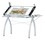 Studio Designs 10096 Futura Craft and Drawing Station with Tilting Top and Folding Shelf in White/Clear Glass