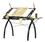 Studio Designs 10097 Futura Craft and Drawing Station with Tilting Top and Folding Shelf in Black/Clear Glass