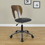 Studio Designs 13249 Ponderosa Office Task Chair with Wood Back in Sonoma Brown