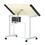 Studio Designs 13251 Deluxe Mobile Craft Station with Adjustable Top and Supply Storage in White/Maple