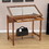 Studio Designs 13280 Ponderosa Large Wood and Glass Drawing Desk in Sonoma Brown/Clear Glass (42" Wide)