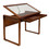 Studio Designs 13280 Ponderosa Large Wood and Glass Drawing Desk in Sonoma Brown/Clear Glass (42" Wide)