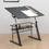 Studio Designs 13340 Zenith Height Adjustable Drafting Table with Shelf in Black