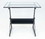 Studio Designs 13346 Solano Height Adjustable Drafting Table Black/Clear Glass