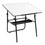 Studio Designs 19652 Ultima Fold-Away Portable Drafting Table with Shelf in Black/ White