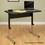 Studio Designs 410379 Adapta Height Adjustable Utility Office Table in Black/Walnut