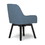 Studio Designs 70149 Spire Swivel Dining / Office Chair in Baltic Blue / Wood Legs