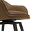 Studio Designs 70183 Dome Swivel Dining / Office Accent Chair in Caramel Brown Leather and Metal Legs