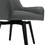 Studio Designs 70187 Spire Luxe Dining / Office Chair in Smoke Grey Leather / Metal Legs