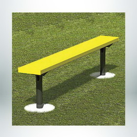 Keeper Goals Stationary Team Bench With Galvanized Steel Frame