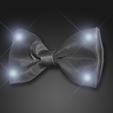 Blank Black Bow Tie With White Led Lights