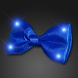 Blank Blue Bow Tie With White Led Lights