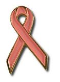 Custom Stock Breast Cancer Awareness Pink Ribbon Lapel Pin