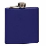 Custom 6oz Stainless Steel Flask - Matte Blue ( screened )