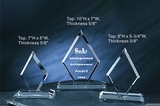 Custom Rhombus Award optical crystal award trophy., 8