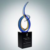 Custom Art Glass Swirl Award, 12