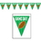 Custom Game Day Football Pennant Banner, 10" L x 12' W, Price/piece