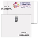 Custom Clear Side Loading I.D. Card Holder with clip, 4