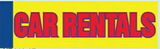 Blank 10' Multi-Colored Vinyl Message Banner (Car Rentals)